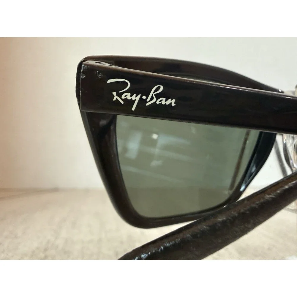 Vintage B&L Ray-Ban Predator 1 W1845 PS1 Sunglasses Glossy Black G-15 w/ Case